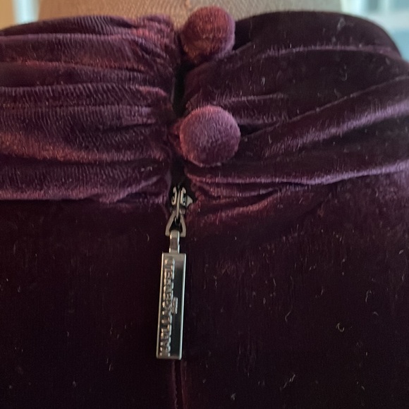 NWT KARL LAGERFELD PARIS Velvet Mock Neck Dress - Picture 11 of 15